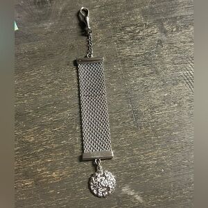 B David Sterling Silver Watch Chain & Fob